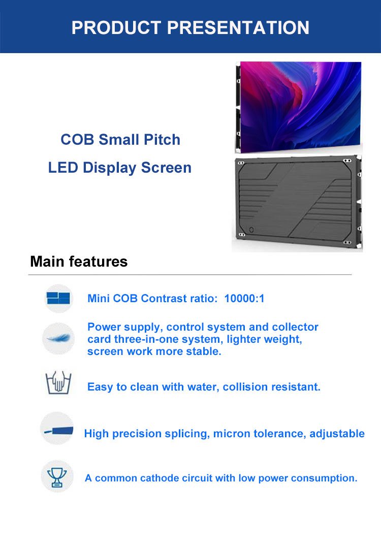 Preferred LED Indoor Full-color Screen - COB High-definition Small-pitch (16:9), Cabinet Size: 600 * 337.5mm, Unlock the Ultra-clear Visual Feast in Indoor Spaces (Price for reference) - Image 3